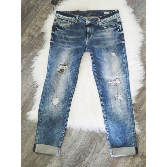 NEW Mavi Womens Ada Sexy Distressed Boyfriend Jeans - 28 Waist - Picture 2 of 9